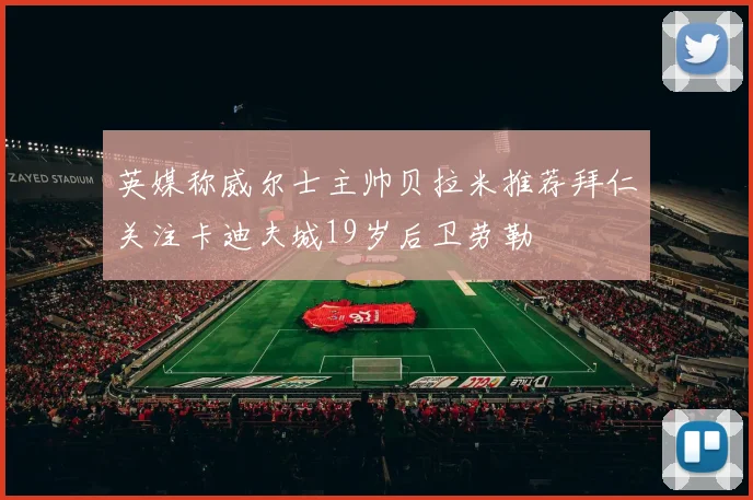 英媒称威尔士主帅贝拉米推荐拜仁关注卡迪夫城19岁后卫劳勒